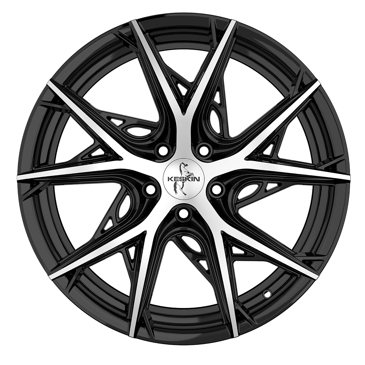 KESKIN KT24 hliníkové disky 8,5x19 5x108 ET40 BLACK FRONT POLISH