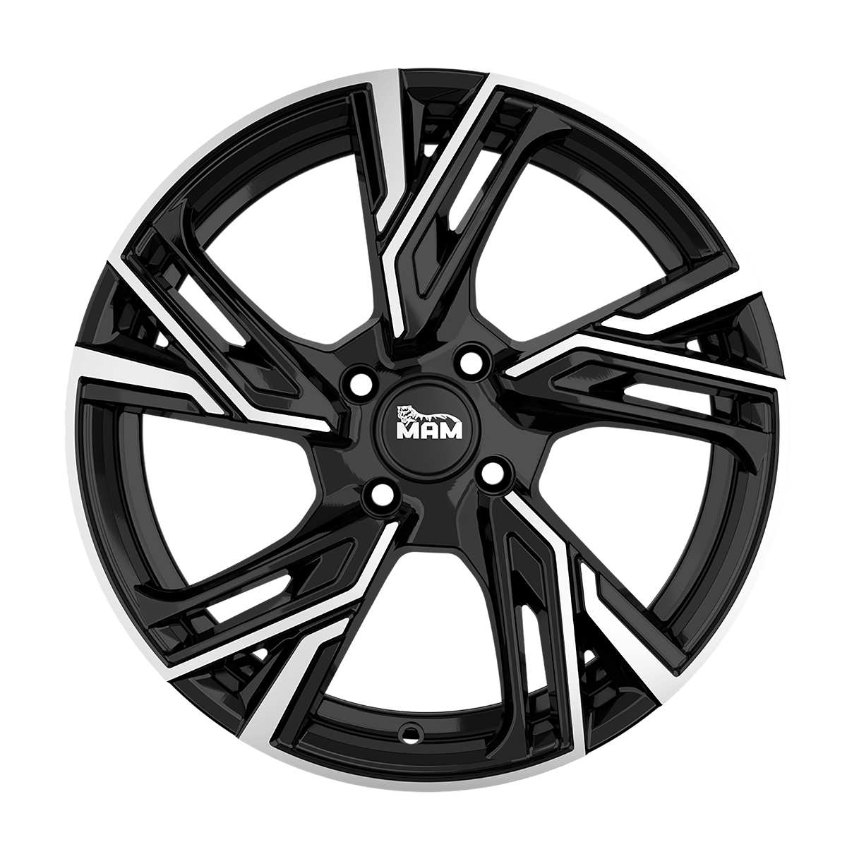 MAM RS5 hliníkové disky 6,5x16 4x100 ET35 BLACK FRONT POLISH
